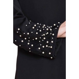 Nazneen Embellishment At Chest And Sleeve A Line Nida Abaya