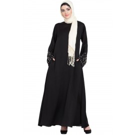 Nazneen Embellishment At Chest And Sleeve A Line Nida Abaya