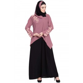 Nazneen Pearls Embellished A Line Nida Abaya