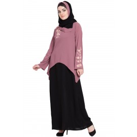 Nazneen Pearls Embellished A Line Nida Abaya