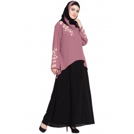 Nazneen Pearls Embellished A Line Nida Abaya