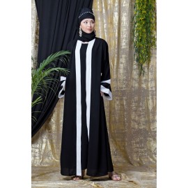 Nazneen Contrast Band With Inner Dubai Kaftan