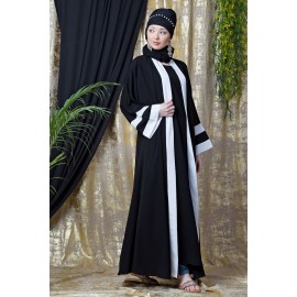 Nazneen Contrast Band With Inner Dubai Kaftan