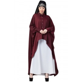 Nazneen Front Open Shirt Kaftan With Inner Casual Abaya