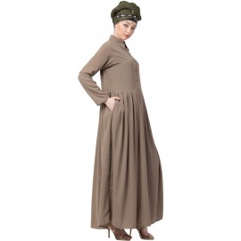 Nazneen Contrast Piping at Sleeve Casual Abaya