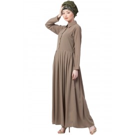 Nazneen Contrast Piping at Sleeve Casual Abaya