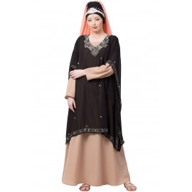 Nazneen double layer embellished Party Abaya