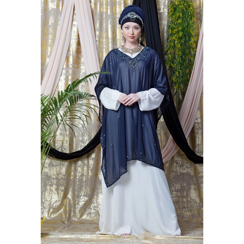 Nazneen double layer embellished Party Abaya