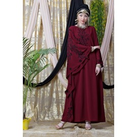 Nazneen embroidered Butterfly Sleeve  Party  Abaya