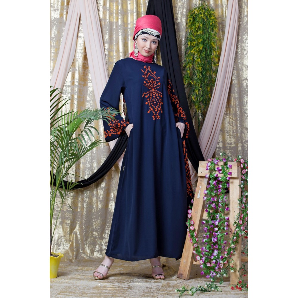 Nazneen embroidered Butterfly Sleeve  Party  Abaya