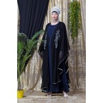 Nazneen Embroidered butterfly upper with inner abaya cum Kaftan