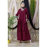 Nazneen Overlapped panel casual Abaya