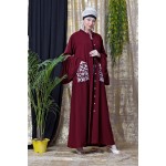 Nazneen Embroidered Pocket, Bell Sleeve casual Abaya