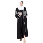 Nazneen Sleeve And Front Embroidered Front Open Abaya