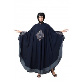 Nazneen Center Embroidered with Contrast band Irani Kaftan