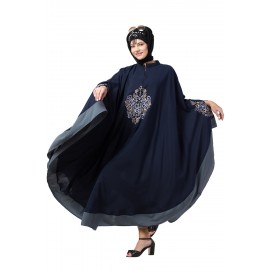 Nazneen Center Embroidered with Contrast band Irani Kaftan