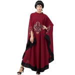 Nazneen Center Embroidered with Contrast band Irani Kaftan