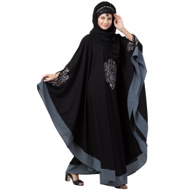 Nazneen Center Embroidered with Contrast band Irani Kaftan