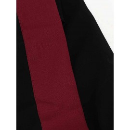 Nazneen Maroon Band Plain Black Hijab 