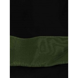 Nazneen Olive Green Band Plain Black Hijab