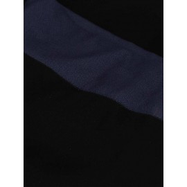 Nazneen Blue Band Plain Black Hijab