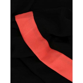 Nazneen Orange Band Plain Black Hijab