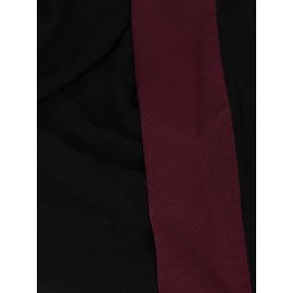 Nazneen Maroon Band Plain Black Hijab