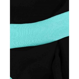 Nazneen Aqua Band Plain Black Hijab