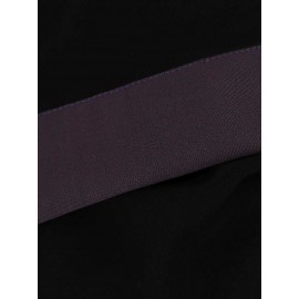 Nazneen Purple Band Plain Black Hijab