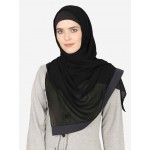 Nazneen Navy Band Plain Black Hijab