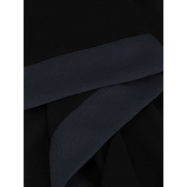 Nazneen Navy Band Plain Black Hijab