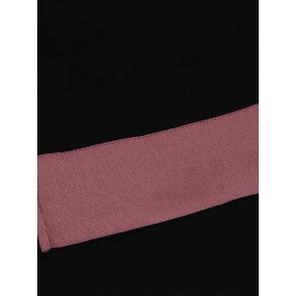 Nazneen Mauve Band Plain Black Hijab