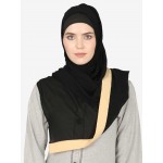 Nazneen Beige Band Plain Black Hijab