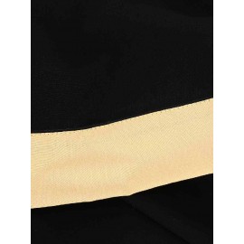 Nazneen Beige Band Plain Black Hijab