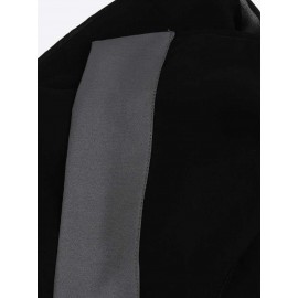 Nazneen Grey Band Plain Black Hijab