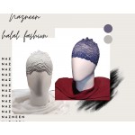Nazneen stretchable floral net lace under Hijab/Scarf tube Cap Combo pack of 2 (NAVY & GREY)