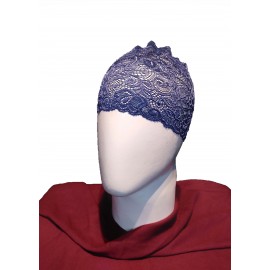 Nazneen stretchable floral net lace under Hijab/Scarf tube Cap