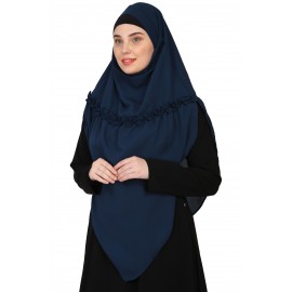 Nazneen Frill around shoulder, Triangle instant ready to wear tie at back Trendy Hijab