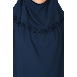Nazneen Frill around shoulder, Triangle instant ready to wear tie at back Trendy Hijab