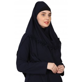 Nazneen Frill around shoulder, Triangle instant ready to wear tie at back Trendy Hijab