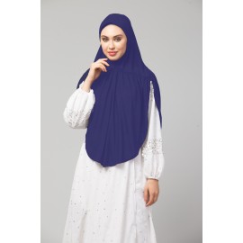 Nazneen Navy gathered Instant Ready to Wear Prayer Hijab