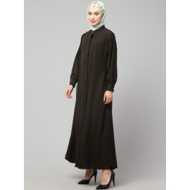 Nazneen Front open Hidden Placket Daily wear casual Abaya