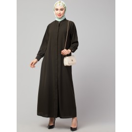 Nazneen Front open Hidden Placket Daily wear casual Abaya