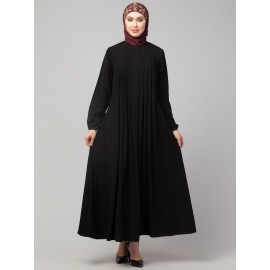 Nazneen Pleats at front daily wear Casual Abaya