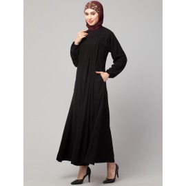 Nazneen Pleats at front daily wear Casual Abaya