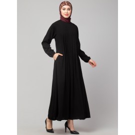 Nazneen Pleats at front daily wear Casual Abaya