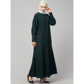 Nazneen Long Cuff buttons till waist umbrella Abaya
