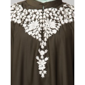 Nazneen Front to back & at hand opening Resham Embroidery Irani Kaftan