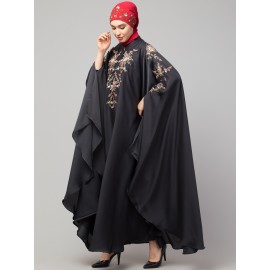 Nazneen front and sleeve resham embroidery Irani Kaftan