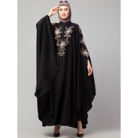 Nazneen front and sleeve resham embroidery Irani Kaftan